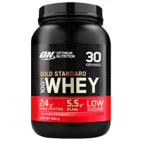 Proteină Optimum Nutrition GOLD STANDARD 100% WHEY 900 g (5060469988535) praf/ Сăpșuni