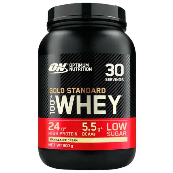 Proteină Optimum Nutrition GOLD STANDARD 100% WHEY 900 g (5060469988566) praf/ Înghețată, vanilie photo 1 Proteină Optimum Nutrition GOLD STANDARD 100% WHEY 900 g (5060469988566) praf/ Înghețată, vanilie photo 1