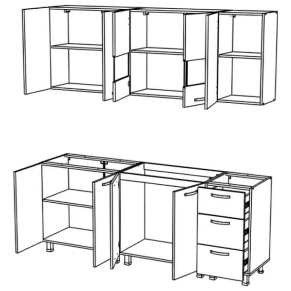 Bucătărie ML-Mobila AGT MDF/ Anthracite photo 3 Bucătărie ML-Mobila AGT MDF/ Anthracite photo 3