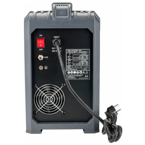 Aparat de sudat Red Technic RTMSTF0002 230 V semiautomat (MIG/ MAG), cu electrod (MMA), cu gaz inert (TIG)/ Black photo 4