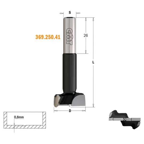 Сверло CMT 369.250.42 Cталь photo 2