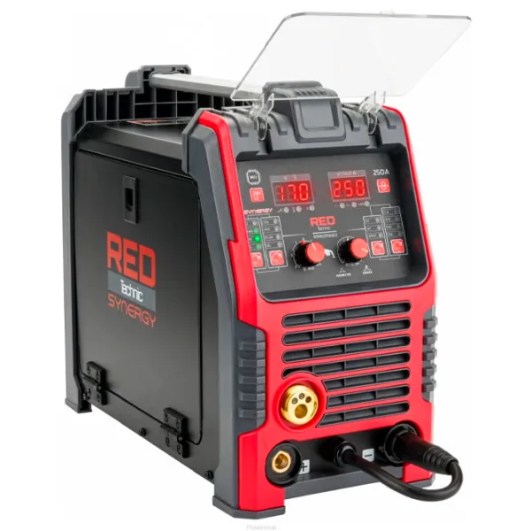 Aparat de sudat Red Technic RTMSTF0002 230 V semiautomat (MIG/ MAG), cu electrod (MMA), cu gaz inert (TIG)/ Black photo 1