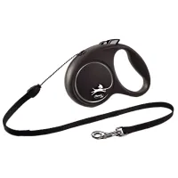 Lesă Beeztees FLEXI BLACK DESIGN Cord S/ pentru pisici