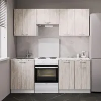 Кухня ML-Mobila Omega-3 ЛДСП/ Артвуд светлый