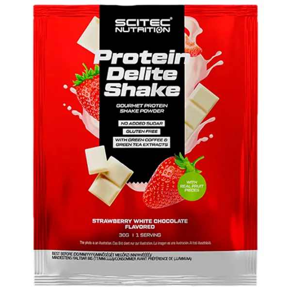 Протеин Scitec Nutrition Protein Delite Shake 30 г (5999100025295) порошок/ Клубника, белый шоколад photo 1
