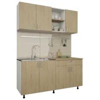 Bucătărie Haaus Roma PAL melaminat/ Lemn natural