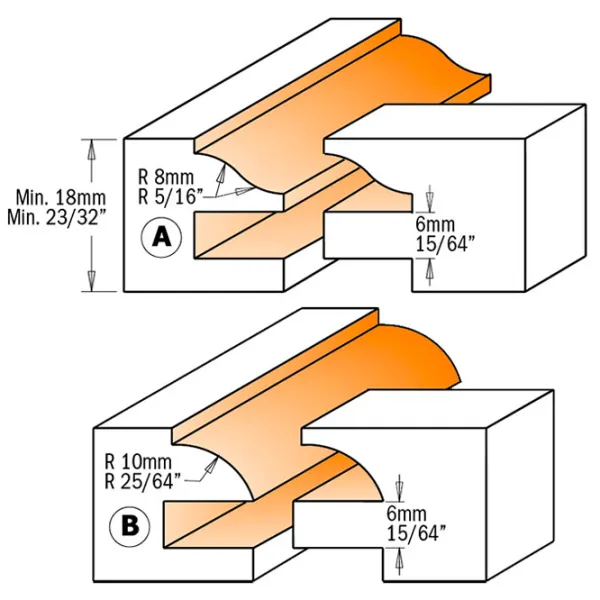 Набор фрез CMT 991.501.11 Cталь photo 2