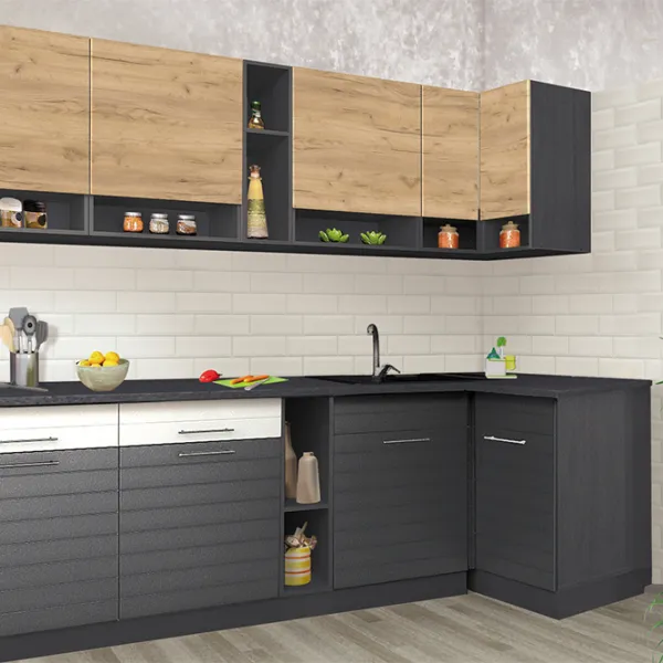 Bucătărie Modern Monro MDF/ Asphalt photo 1