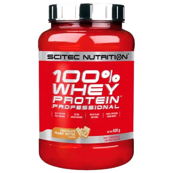 Протеин Scitec Nutrition 100% Whey Protein Professional 920 г (5999100005235) порошок/ Шоколад, арахисовое масло photo 1 Протеин Scitec Nutrition 100% Whey Protein Professional 920 г (5999100005235) порошок/ Шоколад, арахисовое масло photo 1