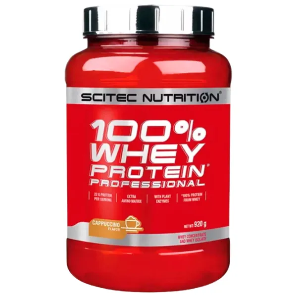 Proteină Scitec Nutrition 100% Whey Protein Professional 920 g (5999100005174) praf/ Cappuccino photo 1 Proteină Scitec Nutrition 100% Whey Protein Professional 920 g (5999100005174) praf/ Cappuccino photo 1