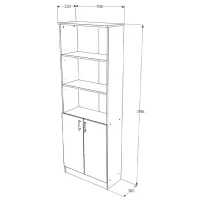 Шкаф Haaus Flint 2U2P 195.6 x 70 x 32см/ ЛДСП/ Дуб Сонома photo 5