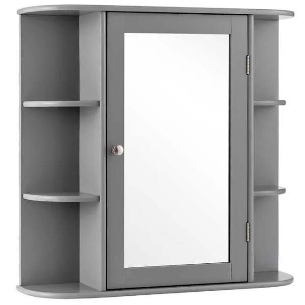 Dulap cu oglindă Costway JV10446GR 63 x 66 x 16.5/ Oglindă/ Gray photo 1 Dulap cu oglindă Costway JV10446GR 63 x 66 x 16.5/ Oglindă/ Gray photo 1