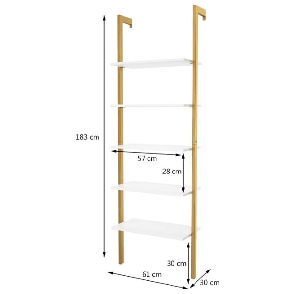 Raft pentru baie Costway JV11132GD PAL / White photo 3 Raft pentru baie Costway JV11132GD PAL / White photo 3