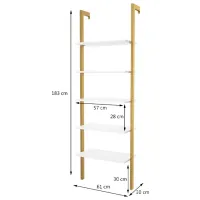 Raft pentru baie Costway JV11132GD PAL / White photo 3