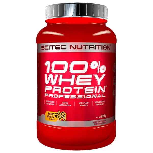Протеин Scitec Nutrition 100% Whey Protein Professional 920 г (728633101665) порошок/ Мед, ваниль photo 1 Протеин Scitec Nutrition 100% Whey Protein Professional 920 г (728633101665) порошок/ Мед, ваниль photo 1
