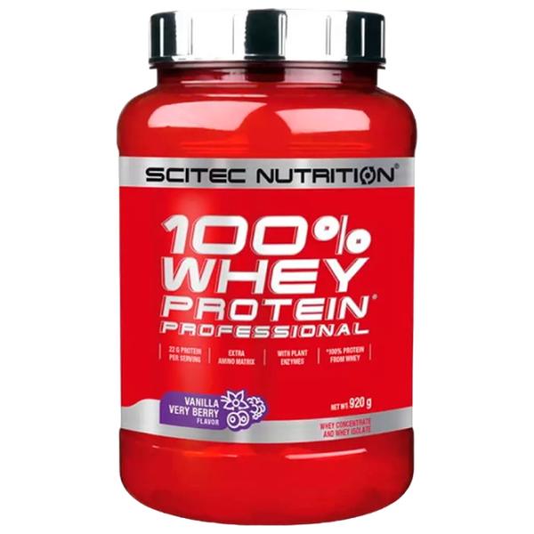 Протеин Scitec Nutrition 100% Whey Protein Professional 920 г (5999100021778) порошок/ Ягоды, ваниль photo 1 Протеин Scitec Nutrition 100% Whey Protein Professional 920 г (5999100021778) порошок/ Ягоды, ваниль photo 1