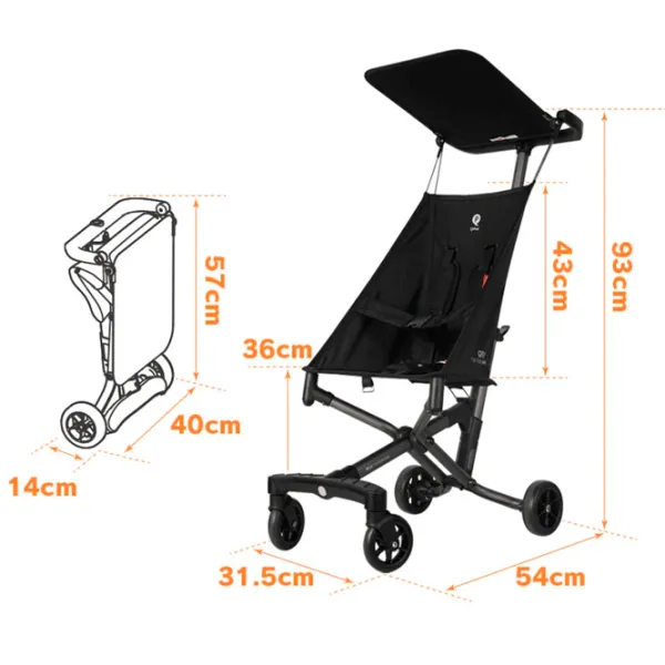 Детская коляска Qplay T18 45399/ Black photo 7