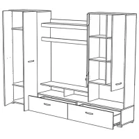 Living ML-Mobila ML-1 Liniară/ Anthracite photo 3