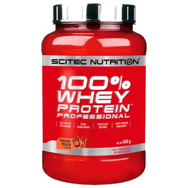 Протеин Scitec Nutrition 100% Whey Protein Professional 920 г (5999100005358) порошок/ Йогурт с персиком photo 1 Протеин Scitec Nutrition 100% Whey Protein Professional 920 г (5999100005358) порошок/ Йогурт с персиком photo 1
