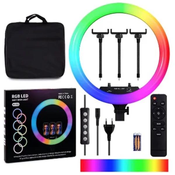 Штатив с круглой лампой Selfie Ring Light MJ18 18" Black photo 4