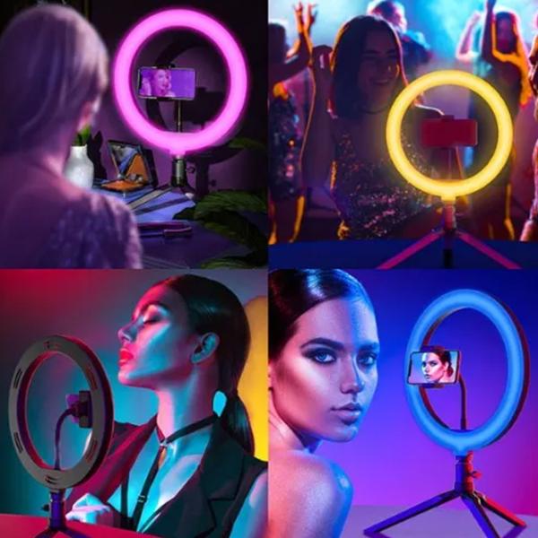 Штатив с круглой лампой Selfie Ring Light MJ18 18" Black photo 5