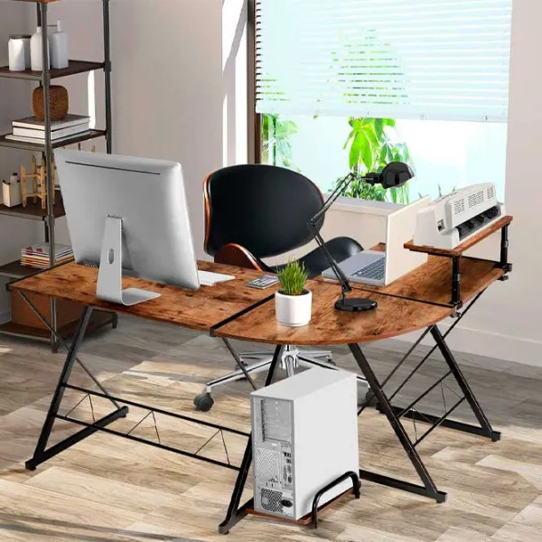 Компьютерный стол Costway HW65968WT МДФ/ Brown photo 5