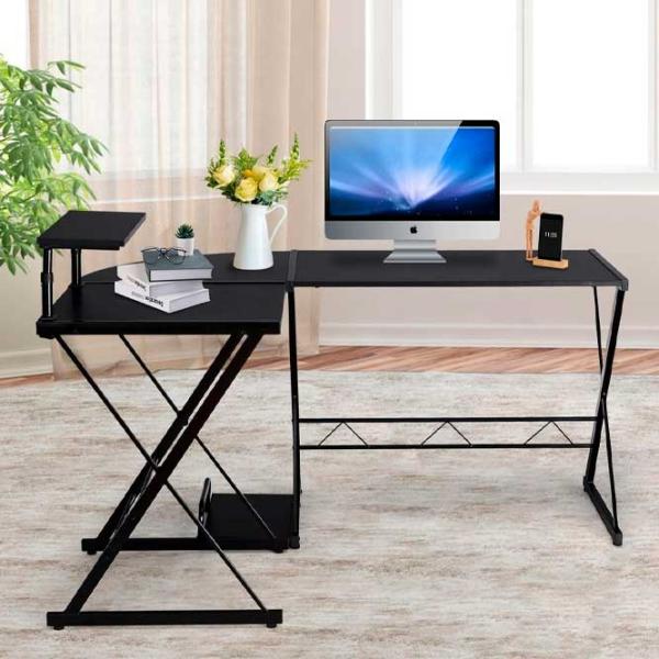 Masă gaming Costway HW65968BK MDF/ Black photo 5