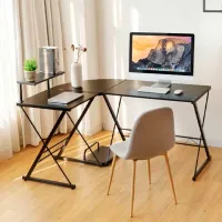 Компьютерный стол Costway HW65968BK МДФ/ Black photo 6