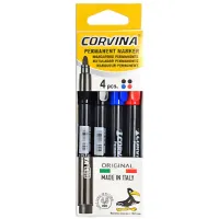 Carioci Corvina permanent markers Cantitatea în set - 4 buc.
