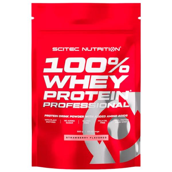Протеин Scitec Nutrition 100% Whey Protein Professional 500 г (5999100021846) порошок/ Клубника photo 1 Протеин Scitec Nutrition 100% Whey Protein Professional 500 г (5999100021846) порошок/ Клубника photo 1