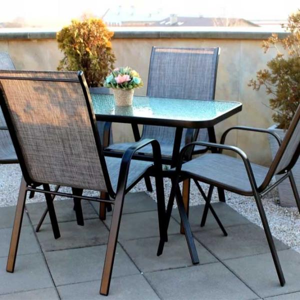 Masă de grădină GardenLine NEO9949 Dreptunghiular/ Black photo 3