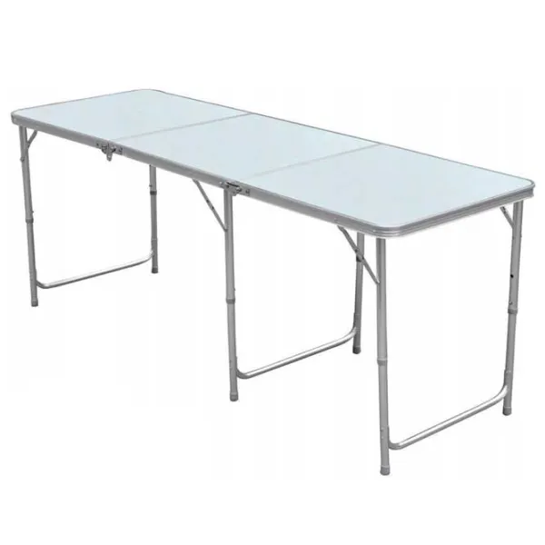 Садовый стол GardenLine OXE8242 Прямоугольный/ Серебристый White photo 2