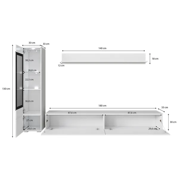 Гостиная Bratex Vera I Модульная/ White photo 6