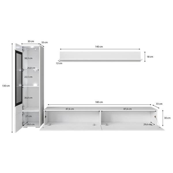 Гостиная Bratex Vera I Модульная/ White photo 6