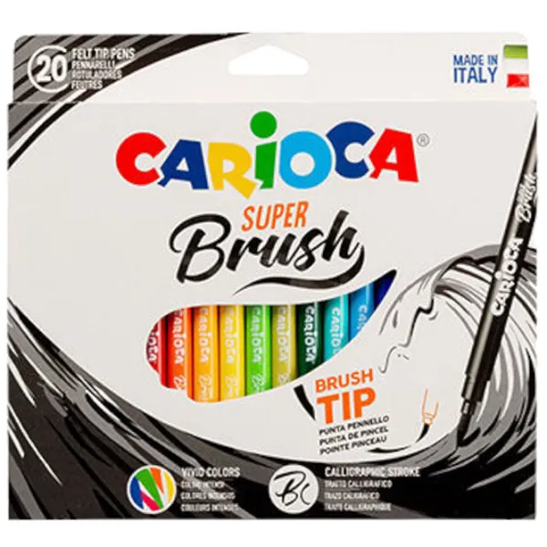 Carioci Carioca Brush  Cantitatea în set - 20 buc. photo 1 Carioci Carioca Brush  Cantitatea în set - 20 buc. photo 1