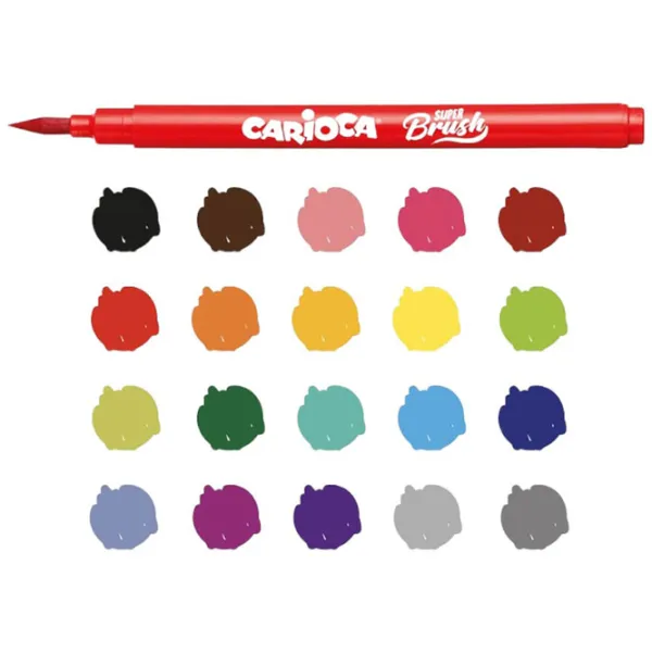 Carioci Carioca Brush  Cantitatea în set - 20 buc. photo 2 Carioci Carioca Brush  Cantitatea în set - 20 buc. photo 2