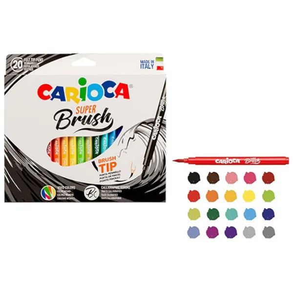Carioci Carioca Brush  Cantitatea în set - 20 buc. photo 3 Carioci Carioca Brush  Cantitatea în set - 20 buc. photo 3