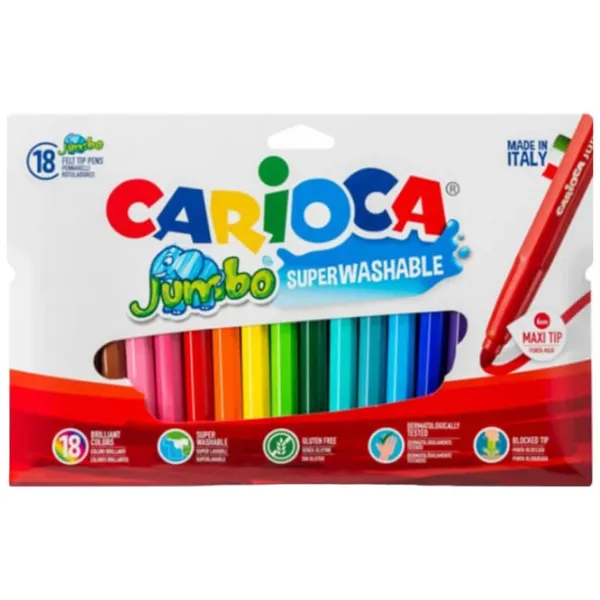 Carioci Carioca Jumbo Cantitatea în set - 18 buc. photo 1 Carioci Carioca Jumbo Cantitatea în set - 18 buc. photo 1