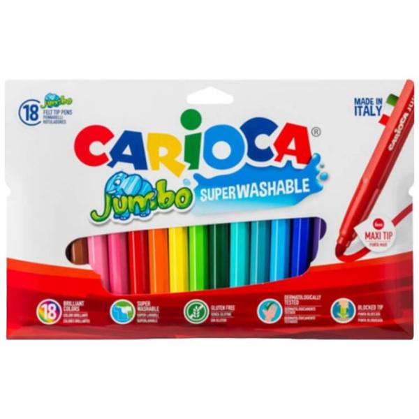 Carioci Carioca Jumbo Cantitatea în set - 18 buc. photo 1 Carioci Carioca Jumbo Cantitatea în set - 18 buc. photo 1