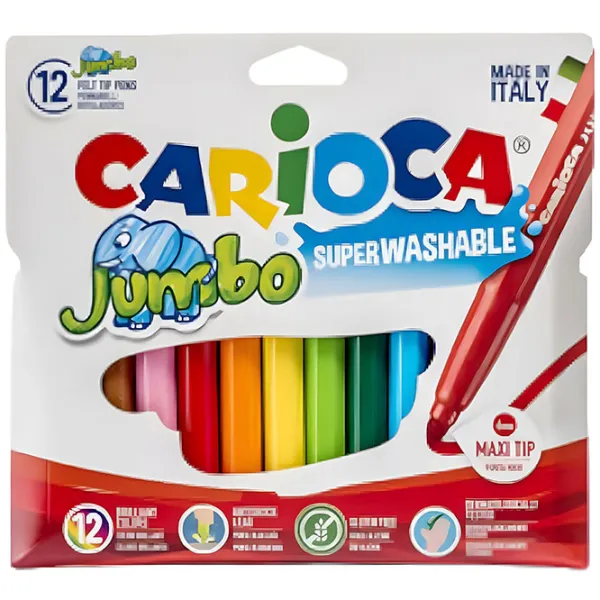 Carioci Carioca Jumbo Cantitatea în set - 12 buc photo 1 Carioci Carioca Jumbo Cantitatea în set - 12 buc photo 1