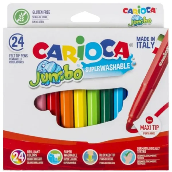 Mаркеры Carioca Jumbo Количество в наборе - 24 шт. photo 1 Mаркеры Carioca Jumbo Количество в наборе - 24 шт. photo 1