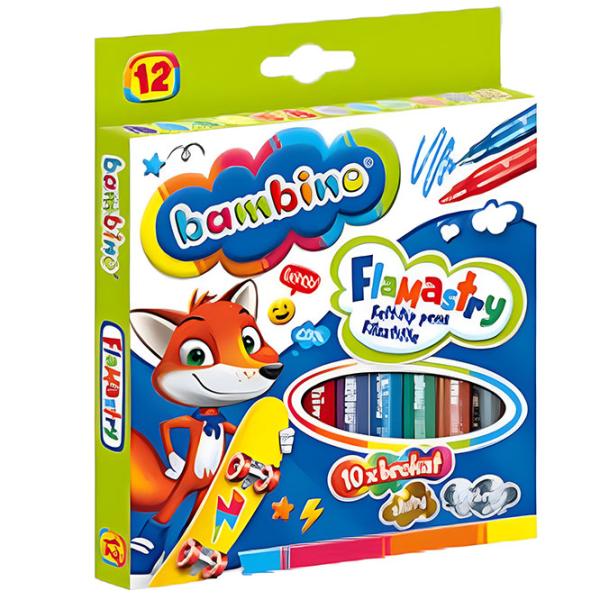 Carioci Bambino Gliter Markers Cantitatea în set - 12 buc photo 1 Carioci Bambino Gliter Markers Cantitatea în set - 12 buc photo 1