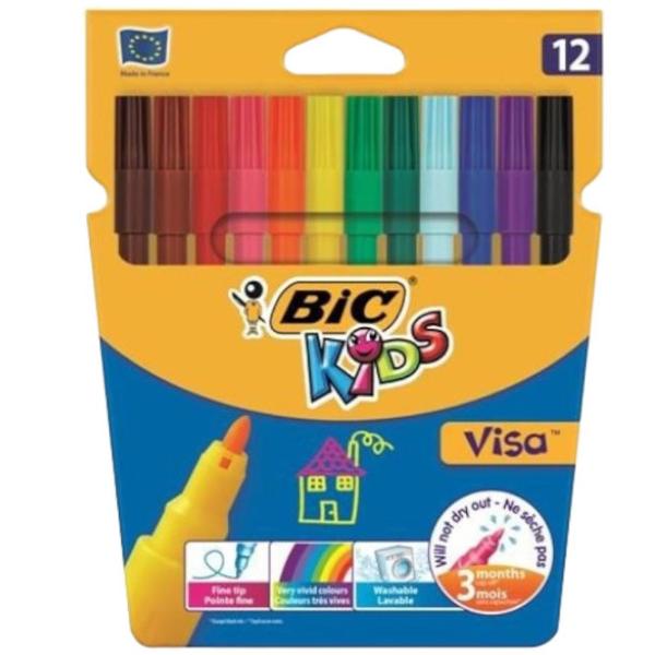 Carioci BIC Visa  Cantitatea în set - 12 buc photo 1 Carioci BIC Visa  Cantitatea în set - 12 buc photo 1