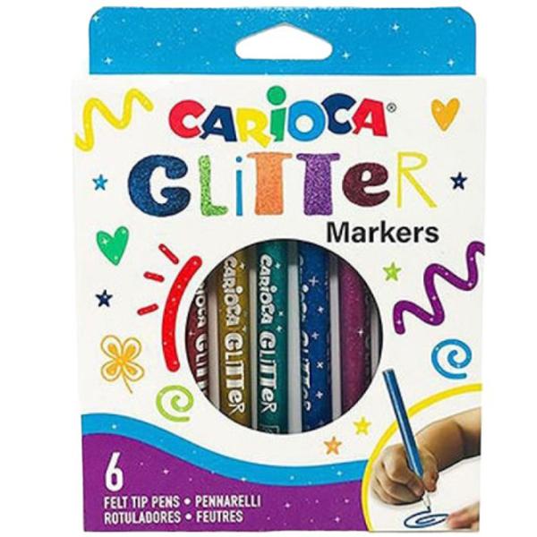 Mаркеры Carioca Glitter Количество в наборе - 6 шт. photo 1 Mаркеры Carioca Glitter Количество в наборе - 6 шт. photo 1