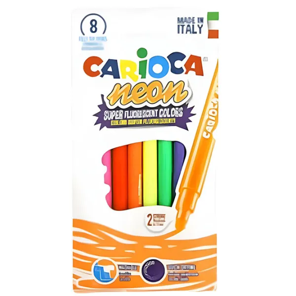 Carioci Carioca Neon Cantitatea în set - 8 buc. photo 1 Carioci Carioca Neon Cantitatea în set - 8 buc. photo 1