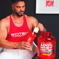 Протеин Scitec Nutrition 100% Whey Protein Professional 2350 г (5999100021549) порошок/ Клубника, белый шоколад photo 2