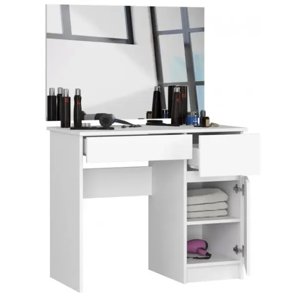 Masă de toaletă Akord P-2/ SL 900x600 Right PAL melaminat/ White photo 2