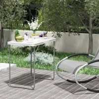 Masă de grădină Trizand S23500 Dreptunghiular/ White photo 3