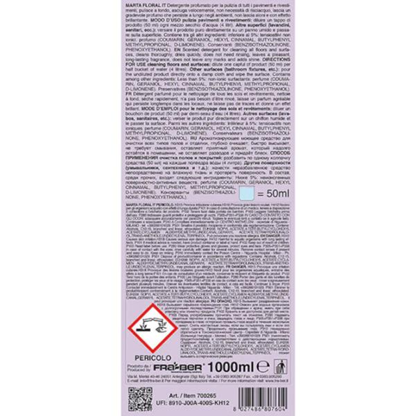 Средство Marta FLOOR FLORAL 700265 жидкость / для освежения photo 2 Средство Marta FLOOR FLORAL 700265 жидкость / для освежения photo 2