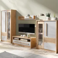 Living Fadome Bianco A Modulară/ Stejar artisan